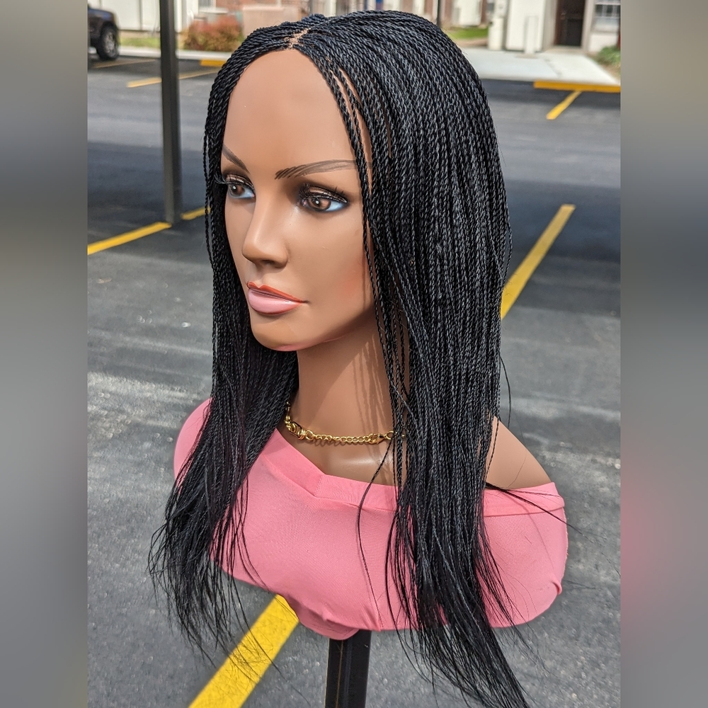 Tiny braids closure wig